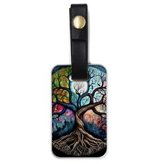 Tree Colourful Luggage Tag (one Side) by Ndabl3x