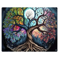 Tree Colourful Two Sides Premium Plush Fleece Blanket (medium) by Ndabl3x