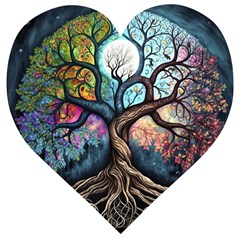 Tree Colourful Wooden Puzzle Heart by Ndabl3x