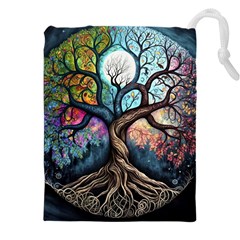 Tree Colourful Drawstring Pouch (5xl) by Ndabl3x