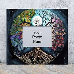 Tree Colourful White Wall Photo Frame 5  X 7  by Ndabl3x