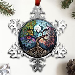 Tree Colourful Metal Small Snowflake Ornament by Ndabl3x