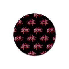 Chic Dreams Botanical Motif Pattern Design Rubber Coaster (round)