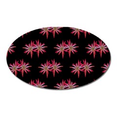 Chic Dreams Botanical Motif Pattern Design Oval Magnet