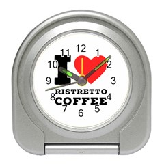 I Love Ristretto Coffee Travel Alarm Clock by ilovewhateva