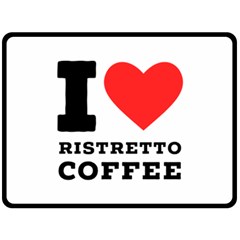 I Love Ristretto Coffee Fleece Blanket (large) by ilovewhateva