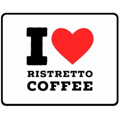 I Love Ristretto Coffee Fleece Blanket (medium) by ilovewhateva