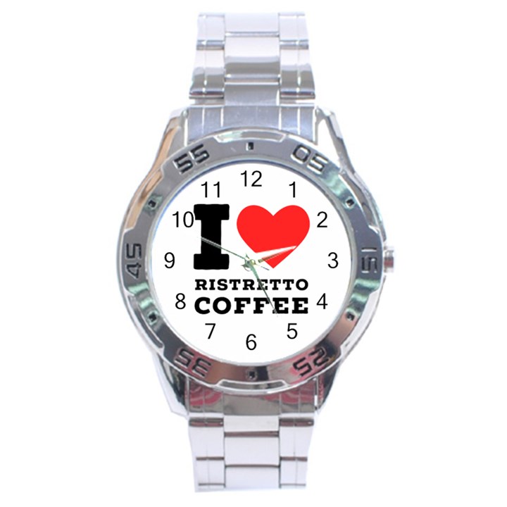 I love ristretto coffee Stainless Steel Analogue Watch