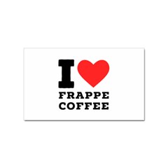 I Love Frappe Coffee Sticker Rectangular (100 Pack) by ilovewhateva