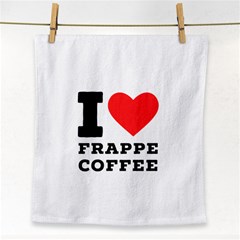 I Love Frappe Coffee Face Towel by ilovewhateva