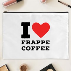 I Love Frappe Coffee Cosmetic Bag (xxxl) by ilovewhateva