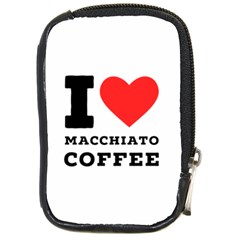 I Love Macchiato Coffee Compact Camera Leather Case by ilovewhateva