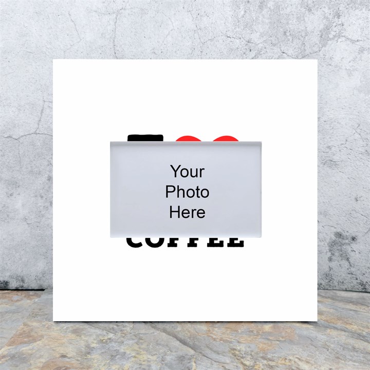 I love macchiato coffee White Box Photo Frame 4  x 6 