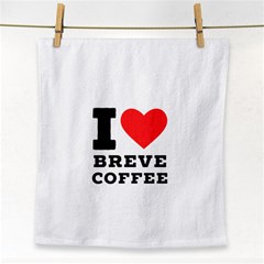 I Love Breve Coffee Face Towel by ilovewhateva