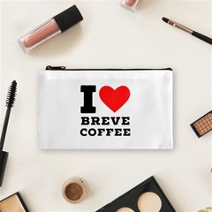 I Love Breve Coffee Cosmetic Bag (small) by ilovewhateva