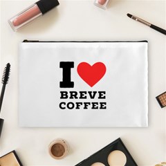 I Love Breve Coffee Cosmetic Bag (large) by ilovewhateva