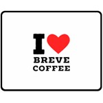 I love breve coffee Fleece Blanket (Medium) 60 x50  Blanket Front