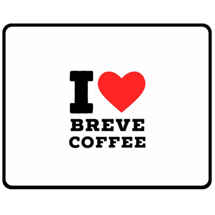 I love breve coffee Fleece Blanket (Medium)