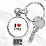 I love cream coffee Nail Clippers Key Chain Front