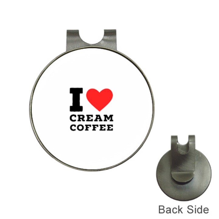 I love cream coffee Hat Clips with Golf Markers