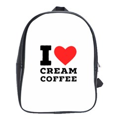 I Love Cream Coffee School Bag (large) by ilovewhateva