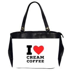 I Love Cream Coffee Oversize Office Handbag (2 Sides) by ilovewhateva