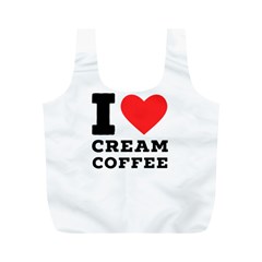 I Love Cream Coffee Full Print Recycle Bag (m) by ilovewhateva