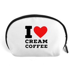 I Love Cream Coffee Accessory Pouch (large) by ilovewhateva