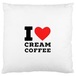 I love cream coffee Standard Premium Plush Fleece Cushion Case (Two Sides) Front