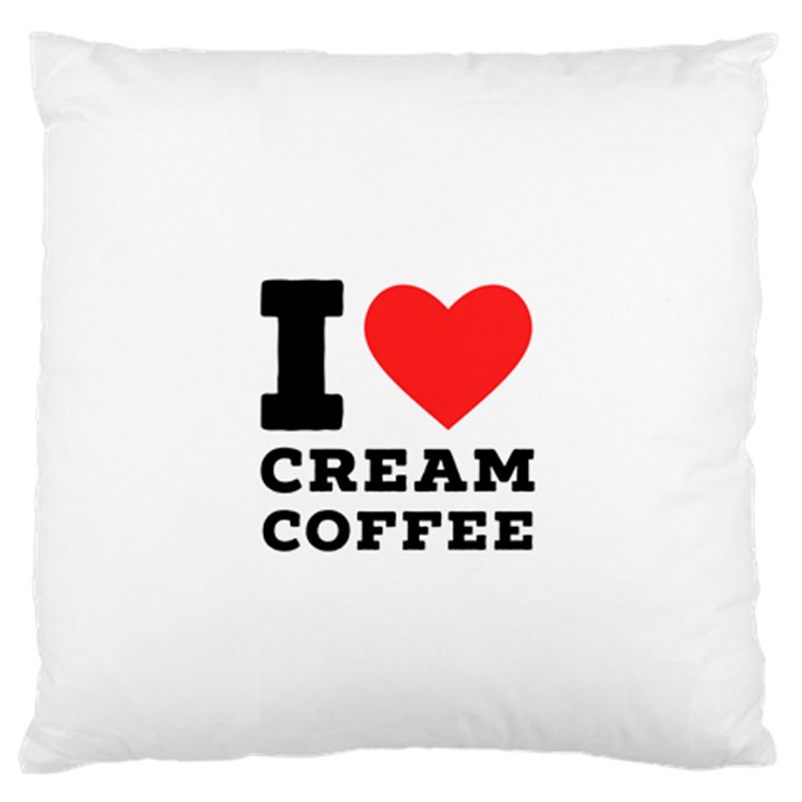 I love cream coffee Standard Premium Plush Fleece Cushion Case (Two Sides)