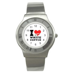 I Love White Coffee Stainless Steel Watch by ilovewhateva