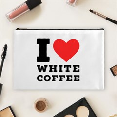 I Love White Coffee Cosmetic Bag (large) by ilovewhateva