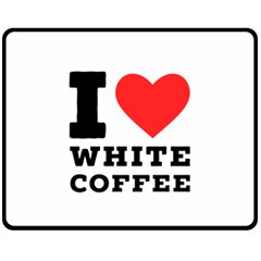 I Love White Coffee Fleece Blanket (medium) by ilovewhateva