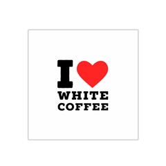 I Love White Coffee Satin Bandana Scarf 22  X 22  by ilovewhateva