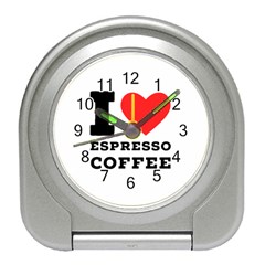 I Love Espresso Coffee Travel Alarm Clock by ilovewhateva