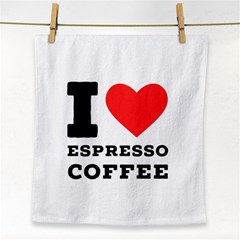 I Love Espresso Coffee Face Towel by ilovewhateva