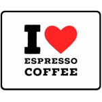 I love espresso coffee Two Sides Fleece Blanket (Medium) 58.8 x47.4  Blanket Back