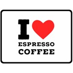 I love espresso coffee Two Sides Fleece Blanket (Large) 80 x60  Blanket Front