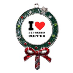 I Love Espresso Coffee Metal X mas Lollipop With Crystal Ornament by ilovewhateva