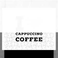 I Love Cappuccino Coffee Rectangular Jigsaw Puzzl by ilovewhateva