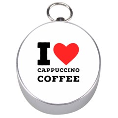 I Love Cappuccino Coffee Silver Compasses by ilovewhateva