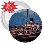 End of the World: Nautical Memories at Ushuaia Port, Argentina 3  Buttons (100 pack)  Front