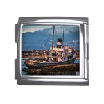 End of the World: Nautical Memories at Ushuaia Port, Argentina Mega Link Italian Charm (18mm) Front