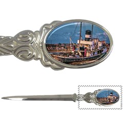 End Of The World: Nautical Memories At Ushuaia Port, Argentina Letter Opener by dflcprintsclothing