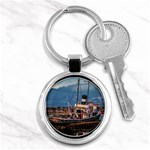 End of the World: Nautical Memories at Ushuaia Port, Argentina Key Chain (Round) Front