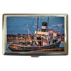 End Of The World: Nautical Memories At Ushuaia Port, Argentina Cigarette Money Case by dflcprintsclothing