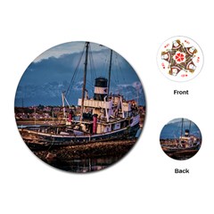 End Of The World: Nautical Memories At Ushuaia Port, Argentina Playing Cards Single Design (round) by dflcprintsclothing