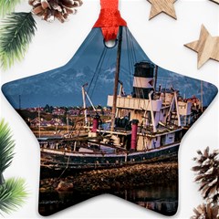 End Of The World: Nautical Memories At Ushuaia Port, Argentina Star Ornament (two Sides) by dflcprintsclothing