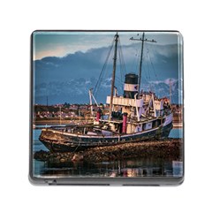 End Of The World: Nautical Memories At Ushuaia Port, Argentina Memory Card Reader (square 5 Slot) by dflcprintsclothing