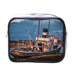 End Of The World: Nautical Memories At Ushuaia Port, Argentina Mini Toiletries Bag (one Side) by dflcprintsclothing